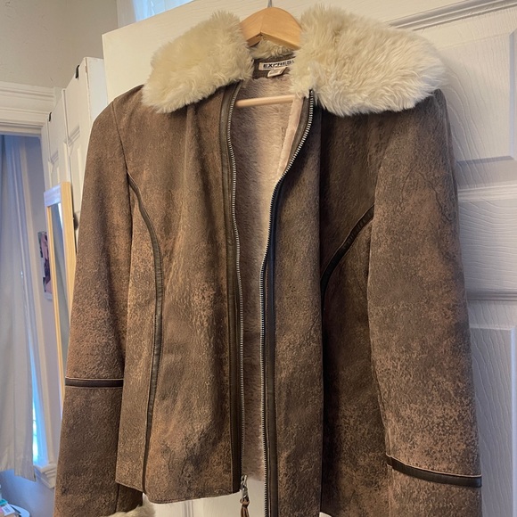 Express leather jacket. Size 10. - Picture 3 of 13